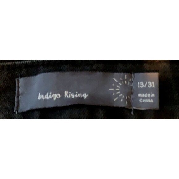 Indigo Rising Womens High Rise Slim Straight Denim Jeans Jr Size 13/31  Black - Picture 13 of 16